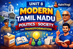 Unit 8 - நவீன தமிழ்நாடு: அரசியல், சமூகம், மாற்றங்கள்